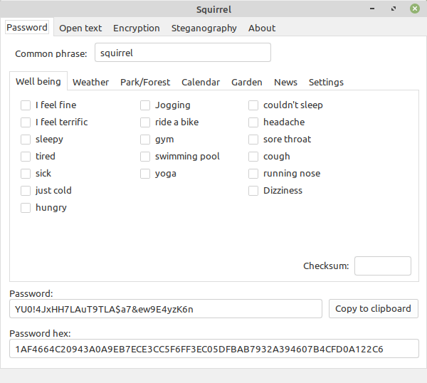 Password page 1