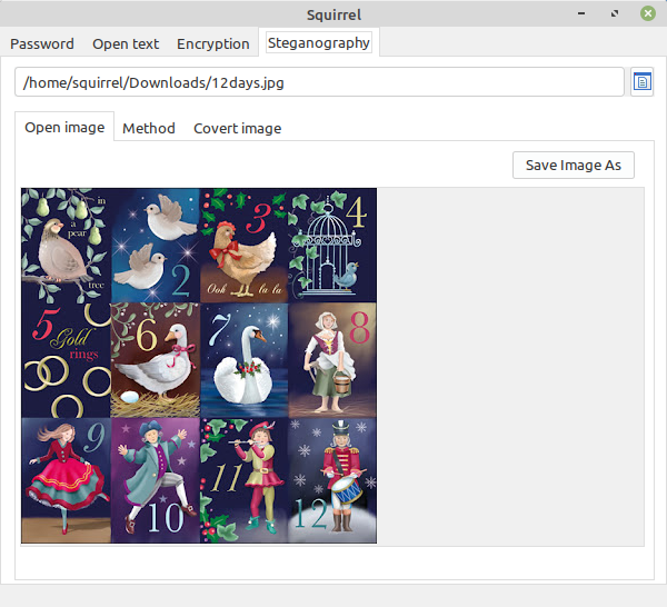 open image 12 days postcard